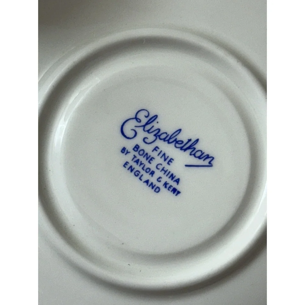 Vintage Elizabethan Fine Bone China‎ Taylor & Kent England Tea Cup & Saucer